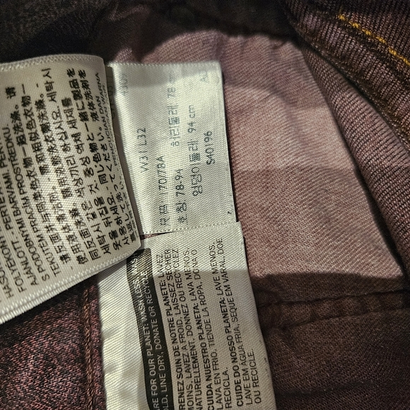 Retro men's Levi Jeans in Washed Cherry Brown, size W31, L32 - Picture 4 of 8